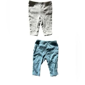 Carter’s Baby Girl Blue and Grey Ruffle Leggings Bundle |  3M